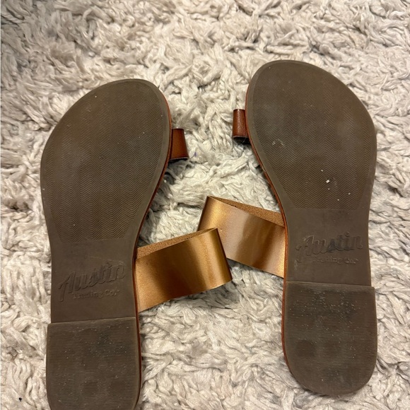2/$15 Austin Trading Co. - Brown and Gold Sandals - Picture 6 of 8